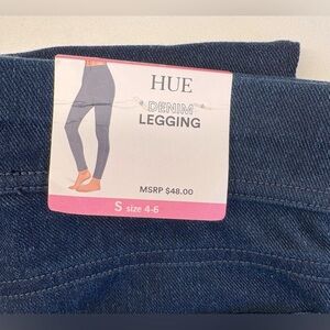 HUE • NWT • Women's Denim Leggings • Size S